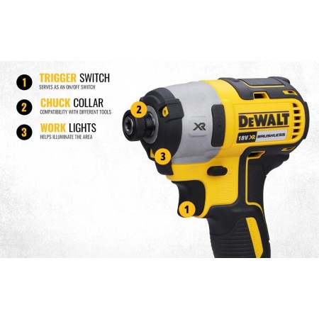 Акумулаторен ударен винтоверт Dewalt DCF887N, 205NM, 1/4, 18V, без батерии и зарядно