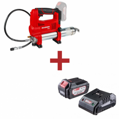 Акумулаторен такаламит Raider RDP-JGG20 Solo, 041606, R20, 20 V, 690 бара, 429 мл + батерия и зарядно