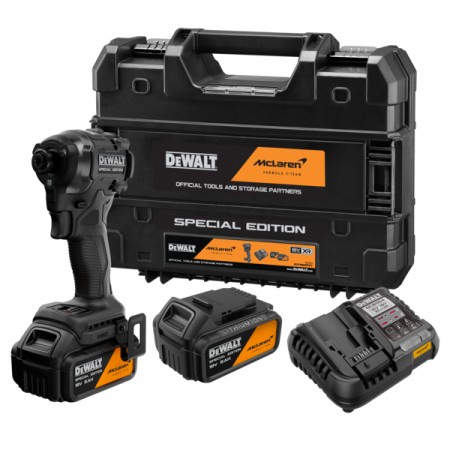 Акумулаторен ударен винтоверт DeWALT DCF86MP2T-QW McLaren, 2х5.0 Ah, зарядно и куфар