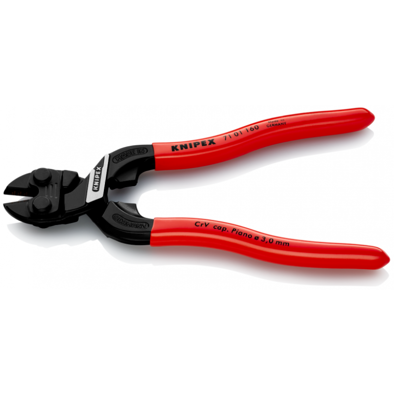 Клещи резачки CoBolt® фосфатирани черни, Ø5,2mm, 200mm, 71 01 200, KNIPEX - Промоции Knipex
