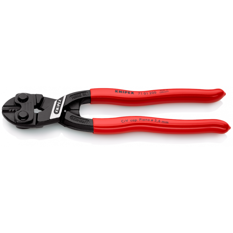 Клещи резачки CoBolt® фосфатирани черни, Ø5,2mm, 200mm, 71 01 200, KNIPEX - Промоции Knipex