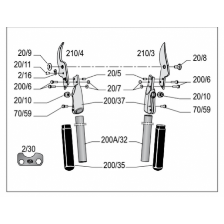 FELCO 210A-50  Професионална ножица за клони