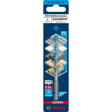  Свредло EXPERT HEX-9 MultiConstruction 6 x 60 x 100 mm
