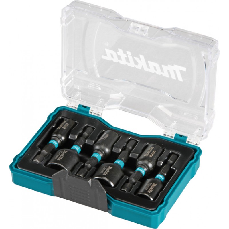 Комплект ударни вложки Makita E-15768, 1/4", 6 бр. - Вложки шестостен