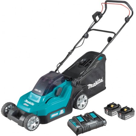 Акумулаторна косачка Makita DLM382PT2, LXT, 36 V, 2х5 Ah, 380 мм, с батерии и зарядно