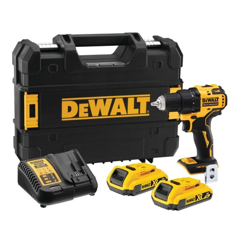Акумулаторен винтоверт DEWALT DCD708D2T, 18V, 2.0Ah, Li-Ion, 65Nm, безчетков - Промоции Dewalt