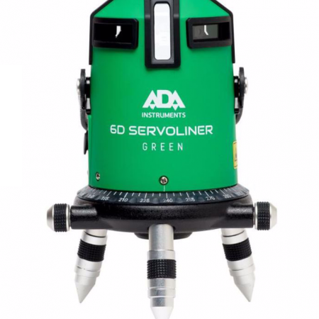 Лазерен нивелир ADA Instruments 6D SERVOLINER GREEN, зелен лъч, 40 m, 0.1 mm/m, IP54, ADA 6D SL GREEN