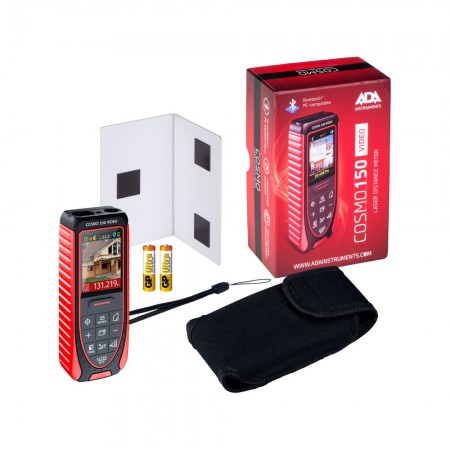 Лазерна ролетка ADA COSMO 150 VIDEO, 0.05–150 m, ±1.5 mm, Bluetooth, видео визьор, ADA COSMO 150