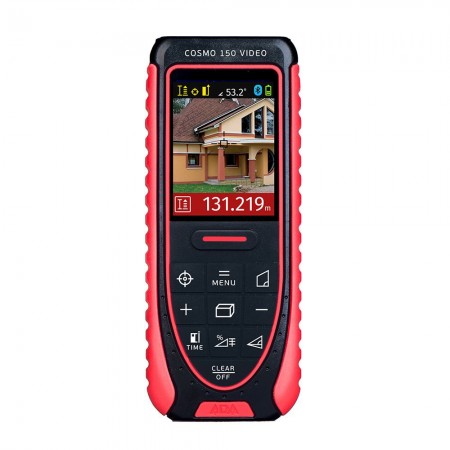 Лазерна ролетка ADA COSMO 150 VIDEO, 0.05–150 m, ±1.5 mm, Bluetooth, видео визьор, ADA COSMO 150