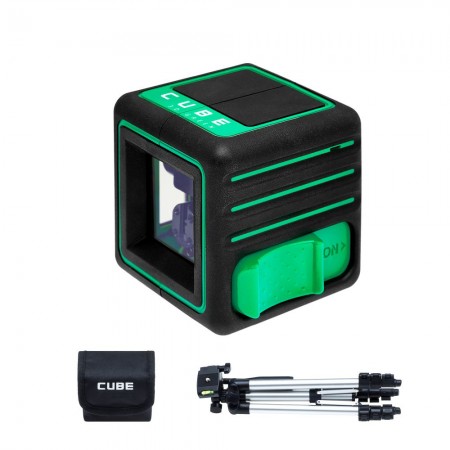 Лазерен нивелир ADA CUBE 3D GREEN Professional Edition, 3 линии, 40 m, до 70 m с приемник, статив, ADA CUBE 3D GR PE