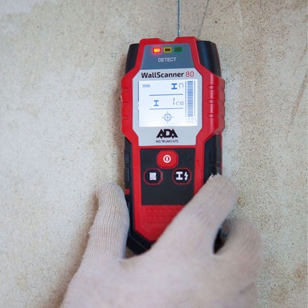Детектор за метал, кабели и дърво ADA Wall Scanner 80, до 80 mm, ADA WALL SCAN 80