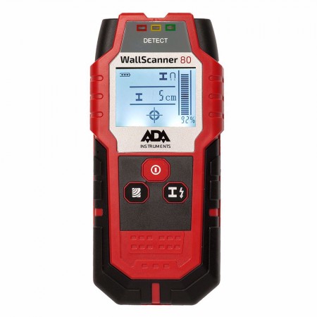 Детектор за метал, кабели и дърво ADA Wall Scanner 80, до 80 mm, ADA WALL SCAN 80