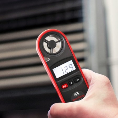 Анемометър и термометър ADA AEROTEMP IP65, 0–30 m/s, -10 до +45°C, ADA AEROTEMP IP65
