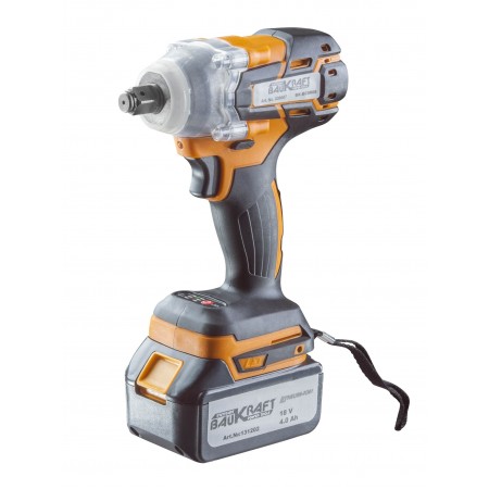 Акумулаторен безчетков гайковерт Baukraft BK-BCIW08, 1/2", 18 V, 320 Nm, с батерия 4 Ah, зарядно и куфар