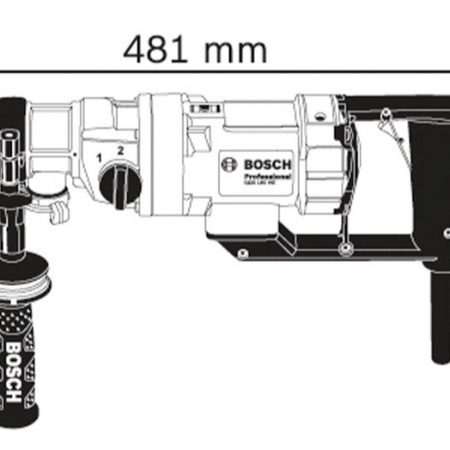 Бормашина Bosch диамантено-пробивна 2000 W, 0-2800 об./мин, GDB 180 WE