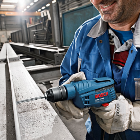 Бормашина Bosch електрическа безударна 600 W, 20 Nm, 0-2600 об./мин, 1-10 мм, GBM 10 RE