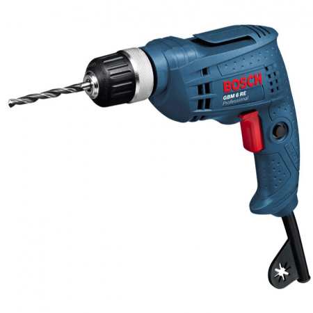 Бормашина Bosch електрическа безударна 350 W, 12.3 Nm, 0-4000 об./мин, 1.5-10 мм, GBM 6 RE