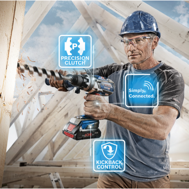 Акумулаторен винтоверт Bosch с безчетков двигател без батерия и зарядно, 18 V, 110 Nm, 1.5-13 мм, GSR 18V-110 C - Акумулаторни винтоверти