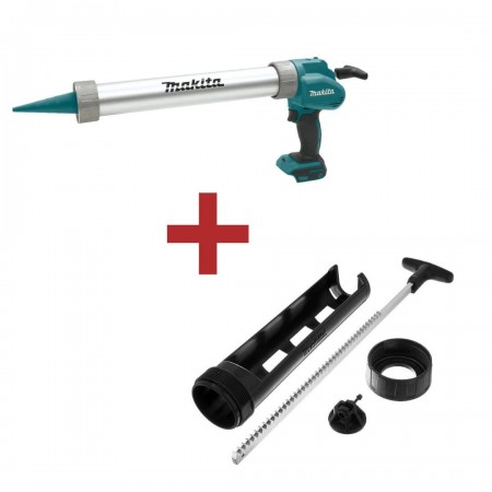 Акумулаторен пистолет за силикон Makita DCG180ZB / 18 V, 5000 N, 600 мл + ПОДАРЪК приставка за пистолет