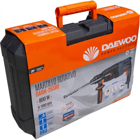 Електрически перфоратор Daewoo, 800 Вт, 2.5 Дж, DARH-26SRE
