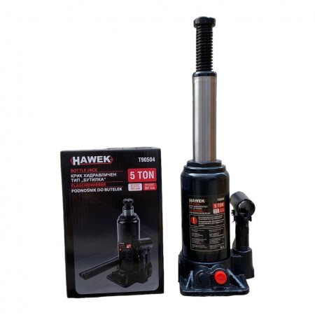 Хидравличен крик HAWEK Т90504, тип бутилка, 5 тона