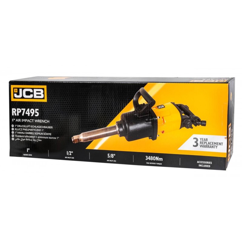 Пневматичен ударен гайковерт JCB, 1", 3480 Nm, RP7495 - ПРОМОЦИИ