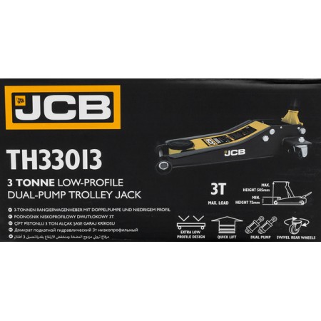 КРИК 3 тона крокодил нископрофилен с 2 помпи, 77-505 мм JCB TH33013 