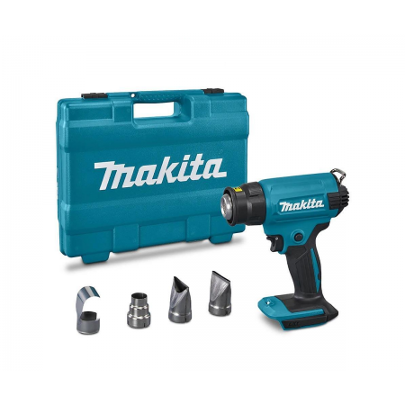 Акумулаторен пистолет за горещ въздух Makita DHG180ZK, LXT, 18 V, 200 л/мин, с куфар