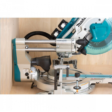 Акумулаторен настолен циркуляр MAKITA DLS211ZU 18V+18V, 1.5-6.0Ah, Li-Ion, Ø 305х30мм, безчетков