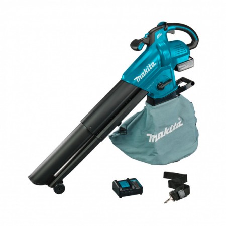 Акумулаторен листосъбирач Makita DUB187T001, LXT, 3 в 1, 18 V, 5 Ah, 60 м/сек, 25 л, с батерия и зарядно