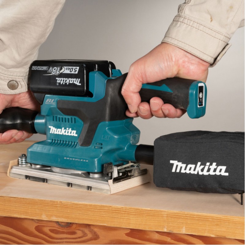 Акумулаторен виброшлайф Makita DBO381ZU, LXT, 18 V, 93x228 мм, без батерия и зарядно - Национална промоция Makita