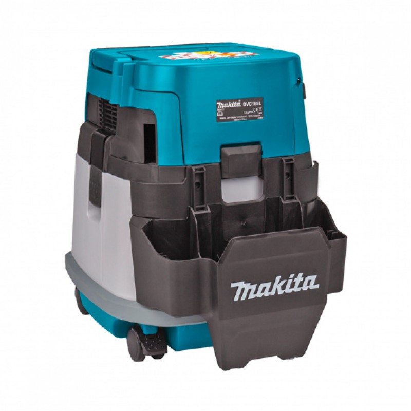 Акумулаторна прахосмукачка за сухо и мокро почистване Makita DVC155LZ, 18+18 V, 2.1 м³/мин, 15 л, без батерия и зарядно - Национална промоция Makita