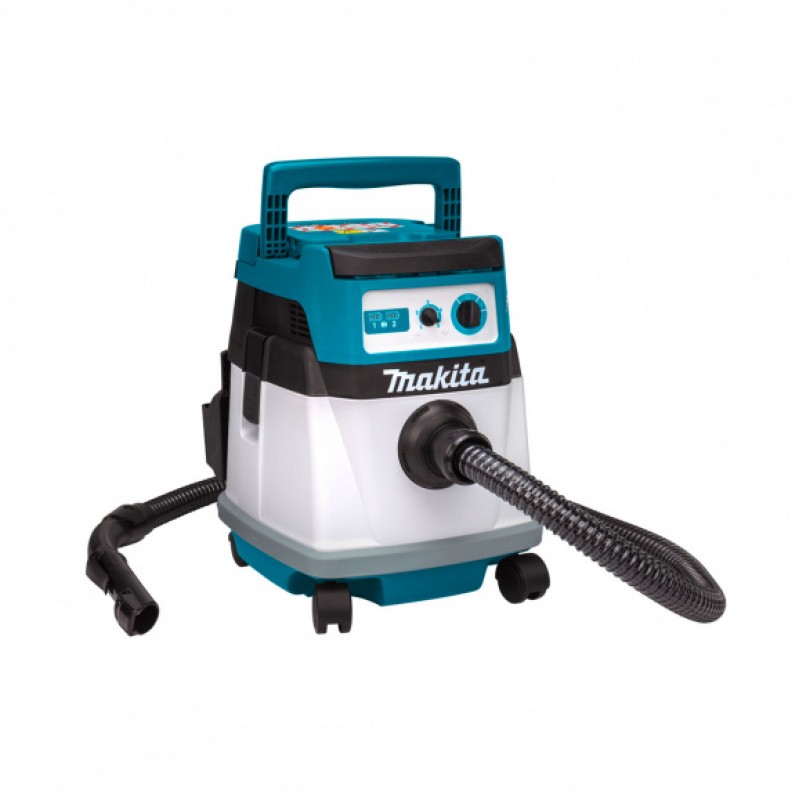 Акумулаторна прахосмукачка за сухо и мокро почистване Makita DVC155LZ, 18+18 V, 2.1 м³/мин, 15 л, без батерия и зарядно - Национална промоция Makita