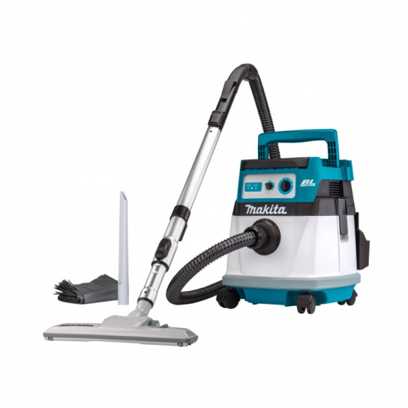 Акумулаторна прахосмукачка за сухо и мокро почистване Makita DVC155LZ, 18+18 V, 2.1 м³/мин, 15 л, без батерия и зарядно - Национална промоция Makita