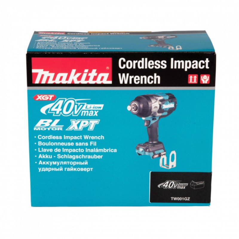 Професионален акумулаторен ударен гайковерт Makita TW001GZ, XGT, 40 V, 2050 Nm, 3/4", без батерия и зарядно - Промоции Makita