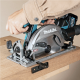 Акумулаторен ръчен циркуляр Makita с 2 батерии и зарядно, 40 V, 2.5 Ah, 165 мм, 5200 об./мин, HS012GD201 - Акумулаторни ръчни циркуляри