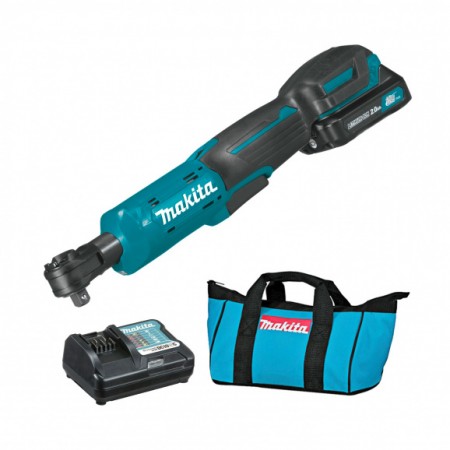 Акумулаторен ъглов ударен гайковерт Makita WR100DWA, 12 V, 2 Ah, 47.5 Nm, с батерия и зарядно