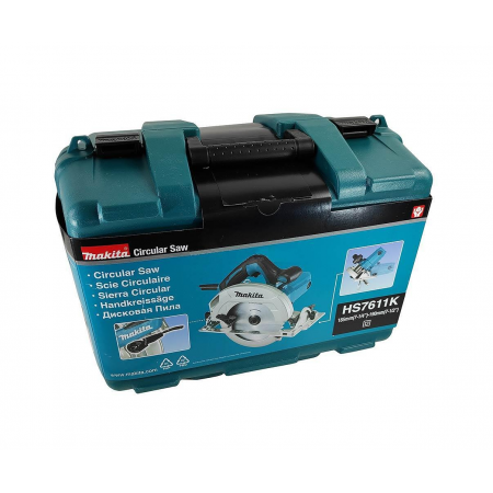 Електрически ръчен циркуляр Makita HS7611K, 1600 W, 190 мм, с куфар