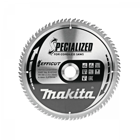Циркулярен диск за дърво Makita B-67240, 260x30x2.15 мм, 80T