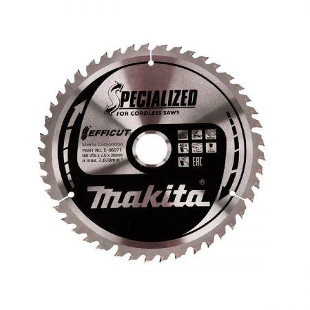 Циркулярен диск за дърво Makita E-06971, 216x30x2 мм, 45T