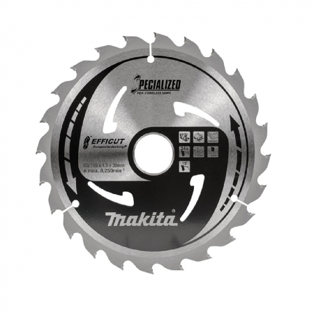Циркулярен диск Makita Efficut E-12170, 185x30x1.5 мм, 40T
