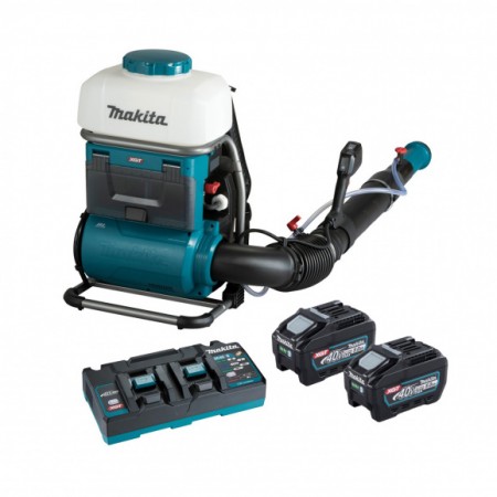 Професионална акумулаторна пръскачка Makita PM001GT202, XGT, 40 V, 2х5 Ah, 15 л, 180-1400 мл/мин, с батерии и зарядно + ПОДАРЪК от Макита България - батерия XGT BL4040F