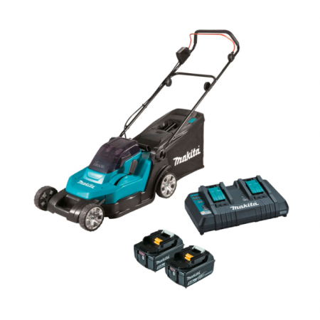 Акумулаторна косачка Makita DLM432PT2, 36 V, 5 Ah, 430 мм, с батерии и зарядно