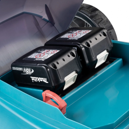 Акумулаторна косачка Makita DLM480CT2, LXT, 18+18 V, 2х5 Ah, 48 см, 800 м², с мулчиране, 2 батерии и зарядно