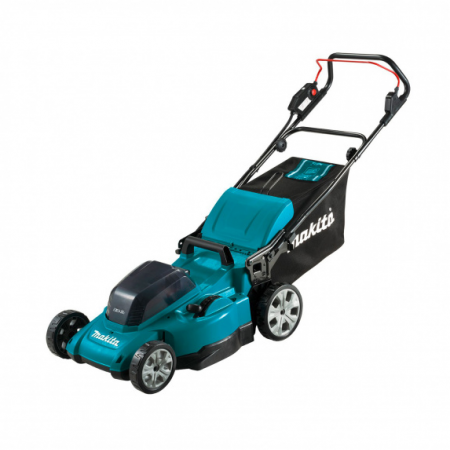 Акумулаторна косачка Makita DLM480Z, 18+18 V, 48 см, 800 м², с мулчиране, без батерия и зарядно