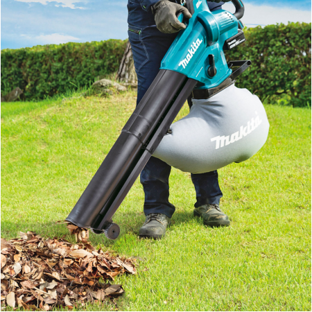 Акумулаторен листосъбирач Makita DUB187T001, LXT, 3 в 1, 18 V, 5 Ah, 60 м/сек, 25 л, с батерия и зарядно