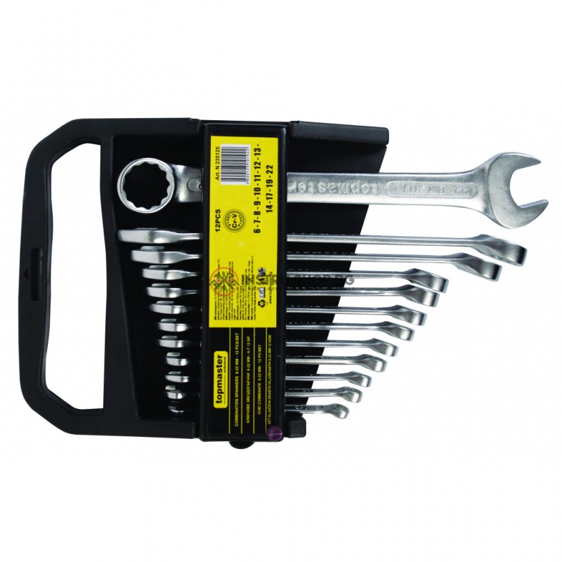 Ключ звездогаечен Top Master Pro к-т 12бр 6-22mm CR-V PRESS TMP - Комплекти ключове