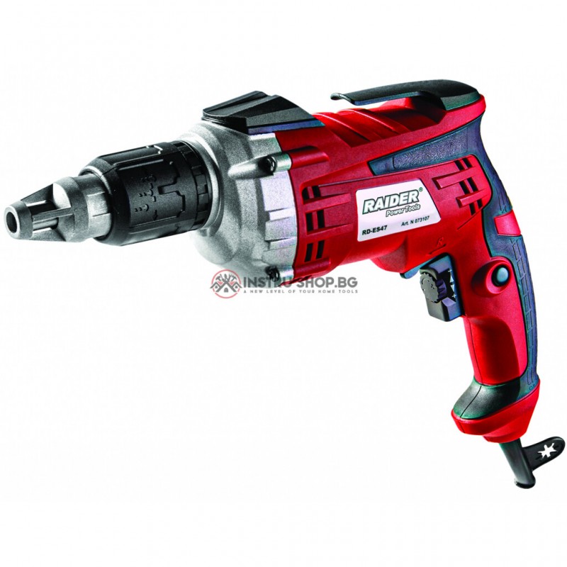 Винтоверт за гипсокартон Raider 710W 1/4" метален корпус RD-ES47 - Електрически винтоверти