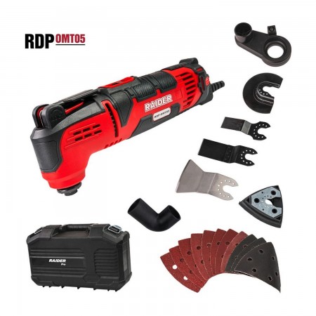Електрически многофункционален инструмент Raider RDP-OMT05, Quick, 310 W, 3°, с куфар и аксесоари, 050140
