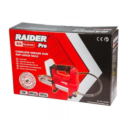 Акумулаторен такаламит Raider RDP-JGG20 Solo, 041606, R20, 20 V, 690 бара, 429 мл + батерия и зарядно